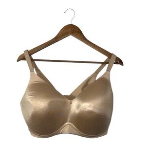 Cacique Lightly Lined No-Wire Bra Tan Nude Comfort T-Shirt Lounge Plus Size 38G